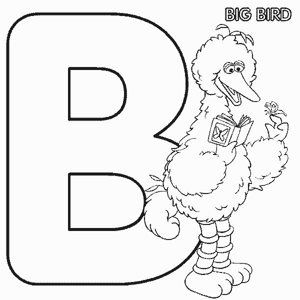 coloriage 1 rue sesame alphabet b